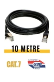 Sarftech CAT7 Süper Hızlı 1Sınıf 10 Metre Ethernet Kablosu 10Gbps Premium Ethernet Lan Kablo İnternet Kablosu - 1