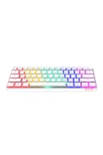 Sarftech Stk61 Beyaz Rgb Ledli Tam Mekanik Kahverengi Switch Gaming Bluetooth Kablosuz Oyuncu Klavyesi - 6