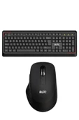 Sarftech Bkb7.1 Siyah Türkçe Q 104 Tuş Ev Ofis Kullanıma Uygun Kablosuz Klavye Mouse Set 7.1 - 1