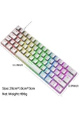 ATAsoft T60 Beyaz Red Kırmızı Switch Klavye Kablolu Gaming Driverli Oyuncu Klavyesi T60 Mini Q Klavye - 3
