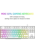 Sarftech T60 %60 Rgb Beyaz App Uygulamalı Blue Switch Kablolu Gaming Klavye Blue Switch Oyuncu Klavyesi - 3