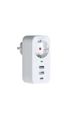 Sarftech Akım Korumalı Akıllı Priz 2 USB Girişi + 1 TYPE-C Girişli Priz - 2