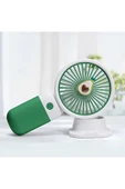 Sarftech Avakado Tasarımlı Yeşil El ve Masaüstü Ergonomik Kablosuz Vantilatör Wireless - 2