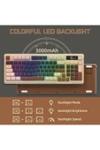 Sarftech Freewolf M96 2.4g Bt5.0 Çift Bağlantılı Tft Led Ekranlı Reinbow Gaming Oyuncu Klavye - 5