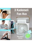 EZERE Taşınabilir Ev Ofis Hava Vantilatörü Nemlendirici Fan Ve Buhar Makinesi Rgb Işıklı - 7