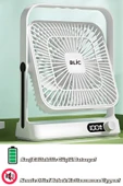 Sarftech Ayarlanabilir Soğutma Derecesi Ayaklı Süper Sessiz Ergonomik Tasarım Göstergeli Sarjlı Masaüstü Fan - 1