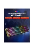 Blic BKB-8 Rainbow Aydınlatmalı Daktilo Klavye Mouse Set 105 Tuşlu Led Işıklı Usb Kablolu - 5