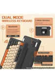 Sarftech Freewolf M96 2.4g Bt5.0 Çift Bağlantılı Tft Led Ekranlı Reinbow Gaming Oyuncu Klavye - 4