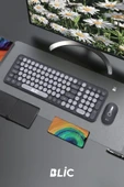 Sarftech BKB6 Pembe Ev Ofis İş Yeri 2.4 GHz Kablosuz Klavye Mouse Seti - 3