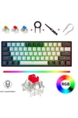 Sarftech K620 Rgb 61 Tuş Kırmızı Switch Type-c Kablolu Mekanik Klavye-hot Swap - 1