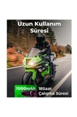 Sarftech 2X Bağlantılı Telsizli Bluetooth 5.3 Motosiklet Kask Kulaklık Intercom Işıklı Motorsiklet Interkom - 6