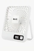 Sarftech Ayarlanabilir Ayaklı Süper Sessiz Zarif Ergonomik Tasarım Göstergeli Bataryalı Sarjlı Masaüstü Fan - 1