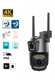 Sarftech 2+2 Mp Hd 4K Ip Kamera Wifi Özellikli Hareket Takipli Gece Sensörlü Güvenlik Kamerası Blm-50 - 1