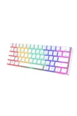 Sarftech Stk61 Beyaz Rgb Ledli Tam Mekanik Kahverengi Switch Gaming Bluetooth Kablosuz Oyuncu Klavyesi - 2