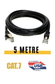 Sarftech CAT7 Süper Hızlı 1.Sınıf 5 Metre Ethernet Kablosu 10Gbps Premium Ethernet Lan Kablo İnternet Kablosu - 1