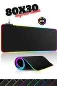 Sarftech 80x30 Rgb Mouse Pad Led Işıklı Speed Yüzey Su Geçirmez Gamepad Baskısız Siyah Renk Gaming Mousepad - 1