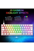 Sarftech %60 Rgb Türkçe Q Beyaz App Uygulamalı Red Switch Kablolu Gaming Klavye Oyuncu Klavyesi thumbnail 1
