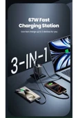 Fulltech 67W HIZLI ŞARJ PREMİUM KALİTE DAHİLİ  TYPE-C + USB-A ÇIKIŞ, MAKARA SİSTEMLİ DAHİLİ TYPE-C KABLOLU - 4
