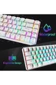 Sarftech T60V Türkçe Q Beyaz Mini Rgb App Uygulamalı Antighosting Mekanik Gaming Oyuncu Klavyesi T60V - 6