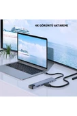 Sarftech 8 İn 1 Usb type-c usb 2.0/3.0 Audio 3.5 TF SD Çevirici Adaptör Çok Portlu Çoklayıcı Usb Hub - 4