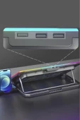 Sarftech CF-04 5 Kademeli Ayarlanabilir Telefon Tutacaklı Dizüstü Bilgisayar RGB Soğutma Fanı Siyah - 3