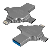 FASTER FS-26602 4 IN 1 256GB FLASH BELLEK (USB - TYPE-C - MICRO USB - LIGHTNING) - 1