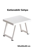 Veliday Portatif Katlanabilir Kamp Piknik Balkon Masası - Küçük Plastik Katlanır Sehpa - 3