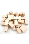 Antalya Kent ekipmanları Ahşap Prizmalar Blok 5x5x10 cm 5 Adet Doğal Ahşap Prizmlar - 2