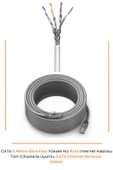 Sarftech CAT6 5 Metre Ultra Fast Yüksek Hız RJ45 Internet Kablosu Tüm Cihazlarla Uyumlu CAT6 Kablo - 3
