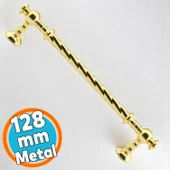 Metal Kulp Mobilya Mutfak Dolabı Çekmece Dolap Kulpu Kulbu Altın Gold (128 MM-12.8 CM) thumbnail 1
