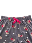 Kadın Beyaz Kalpli Ayıcık Desenli Pijama Altı Milan-10500 - 2