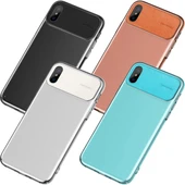 Baseus Comfortable Serisi Apple iPhone X ve Xs Uyumlu Şeffaf Kılıf WIAPIPH58-SS Turuncu - 3