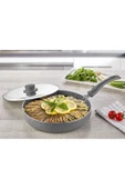 Yıldız çelik Granit 30 cm kapaklı balık tavası - 1