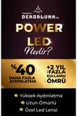 Dekorluna Modern Forte Beyaz Tekli 3 Renk Işıklı Power Ledli Salon Mutfak Oda Hol Ledli Avize - 4