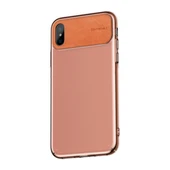 Baseus Comfortable Serisi Apple iPhone X ve Xs Uyumlu Şeffaf Kılıf WIAPIPH58-SS Turuncu - 1