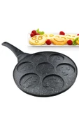 GOMESAN Granit Döküm Emoji Desen Pankek Krep Tava - 1