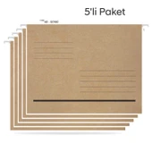 Tuna Askılı Dosya Metal Çubuklu Telli Tek Sayfa ASD2001 5 Lİ PAKET - 1