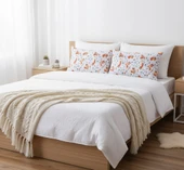 TİLKİ DESENLİ 2'Li KAPAKLI 50x70 YASTIK KILIFI thumbnail 8