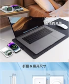 3'ü 1 Arada Seyahat Şarj Aleti - Apple Watch, AirPods ve Telefonlar için 15W - Beyaz - 7