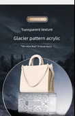 Buzul Desenli Yüz Bezi Saklama Kutusu - Şeffaf Buzul Desenli [2'li Paket] Kapaklı thumbnail 10