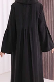 Fermuarlı Kapüşonlu Ferace 70016 Siyah thumbnail 7