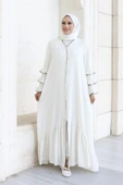 Şal ve Ferace İkili Takım 70018 Ekru thumbnail 3
