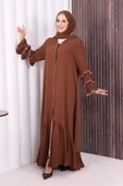 Şal ve Ferace İkili Takım 70018 Kahverengi thumbnail 3