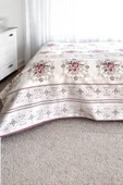 Alla Turca Çift Kişilik Kanaviçe Desenli Pike – Gül Kurusu | 200x240 cm | %100 Pamuk - 2