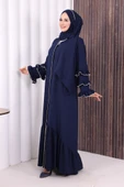 Şal ve Ferace İkili Takım 70018 Lacivert thumbnail 3