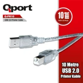 QPORT Q-PR10 USB 2.0 10 METRE PRINTER KABLOSU - 1