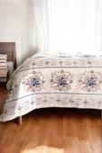 Alla Turca Çift Kişilik Kanaviçe Desenli Pike – İndigo | 200x240 cm | %100 Pamuk - 2