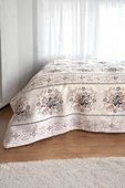 Alla Turca Tek Kişilik Kanaviçe Desenli Pike – Gri | 160x240 cm | %100 Pamuk - 2