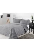Özdilek Nakışlı Tek Kişilik Yatak Örtüsü-Loseta Gri (180X250) - 1