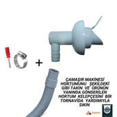 DESIPHON Çamaşır ve Bulaşık Makinesi Gider Koku Önleyici Çekvalf Adaptör Conta 50 mm Haşere ve Koku Koruma - 3